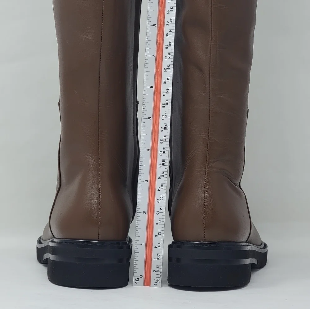 Stuart Weitzman Rider Knee Brown Boots Leather S6801 Women's Size 5 B New